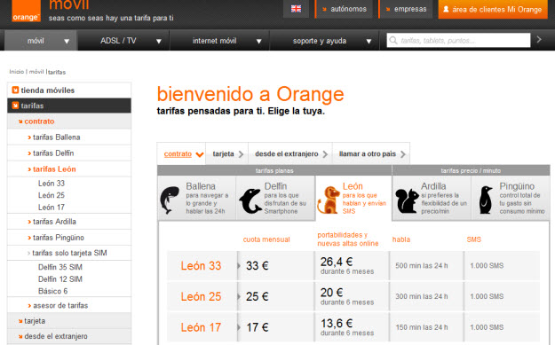 Operadores baratos de telefonía móvil en Orange