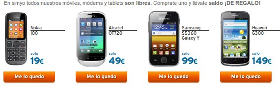 Tablets y smartphones libres con tarjeta sim