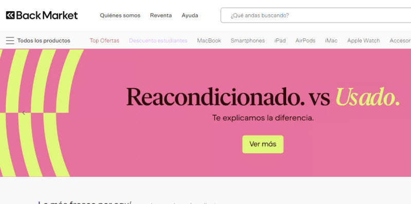 Compra de móviles reacondicionados